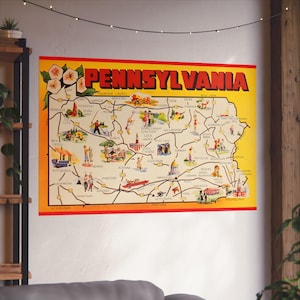 Vintage Pennsylvania: een nostalgische reis door de staat Keystone - kunstposter