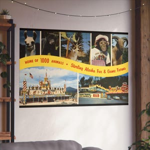 Vintage Americana: 1000 animali presso Sterling Alaska Fur & Game Farms - Poster di belle arti
