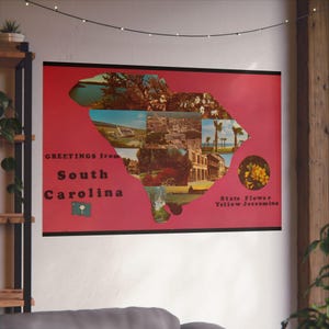Vintage South Carolina: un panorama da cartolina dello stato di Palmetto - Poster di belle arti