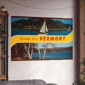Vermont Vistas vintage : un voyage de carte postale dans le temps - Poster d'art