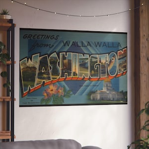 Washington vintage : une carte postale walla walla voyage dans le temps - affiche d'art