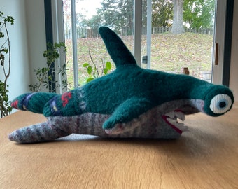 Stuffed hammerhead shark