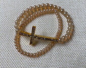 Simple in Gold beaded bracelet set