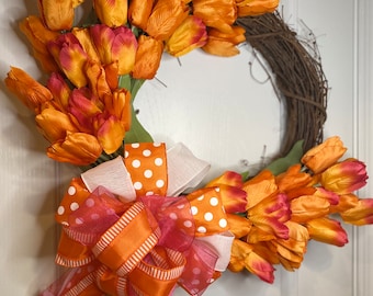 Orange Crush wreath - 18 inch