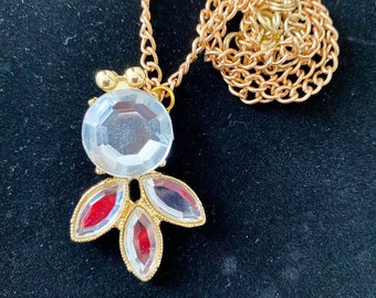 Crystal Flower pendant necklace