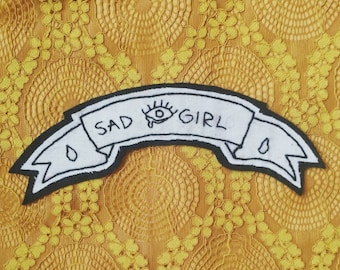 Sad Girl Banderole Patch