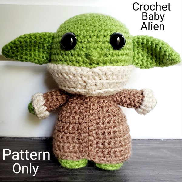 Crochet Baby Green Alien Amigurumi PDF File Download PATTERN ONLY