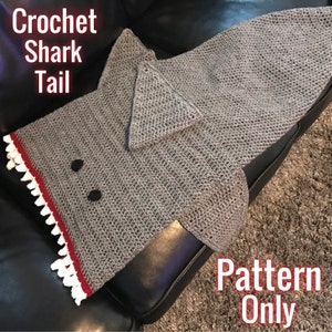 Crochet Shark Tail Blanket PDF File Download PATTERN ONLY- Infant to Adult Sizing
