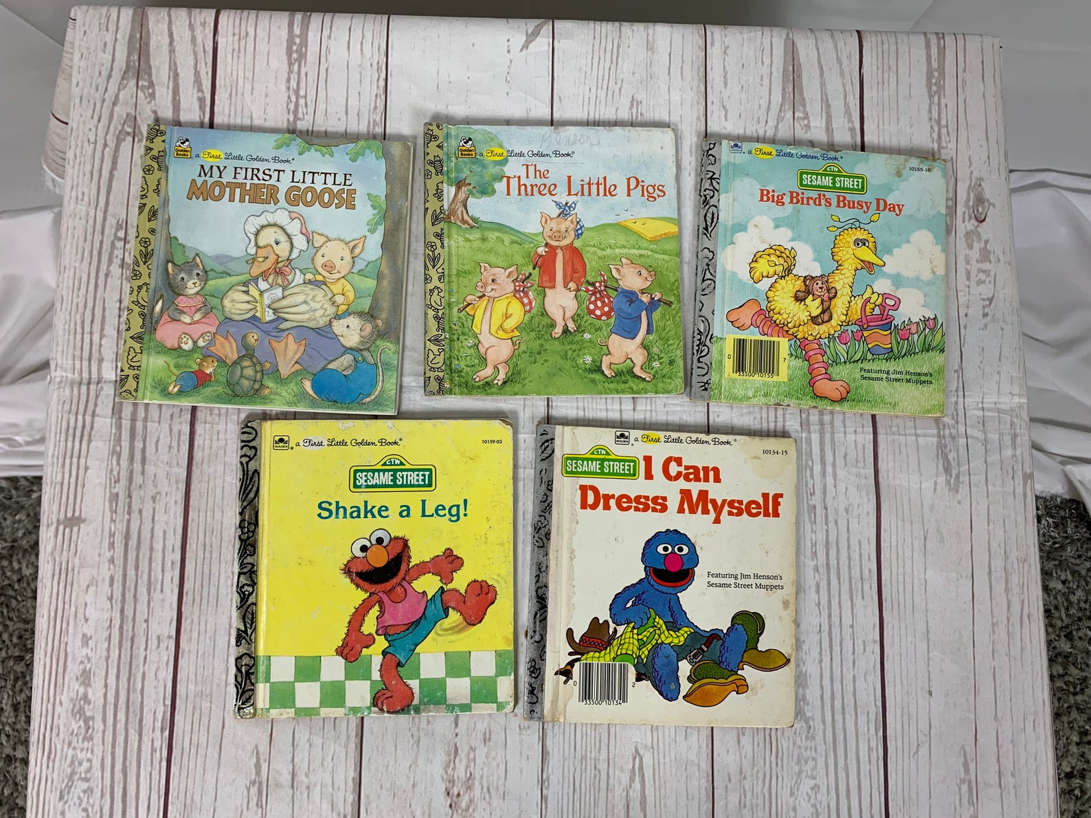 Lot of 5 Vintage A First Little Golden Books-sesame Street-the | Etsy