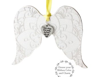 Silver Angel Wing Memorial Ornament | Sympathy Gift | Bereavement Gift | Loss of Loved One | Sign from Heaven | Condolence Gift | Christmas