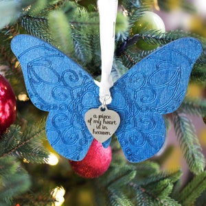 Blue Butterfly Memorial Ornament | Sympathy Gift | Condolence Gift | Bereavement Gift | Gift for Loss | Lost Loved One | Signs from Heaven