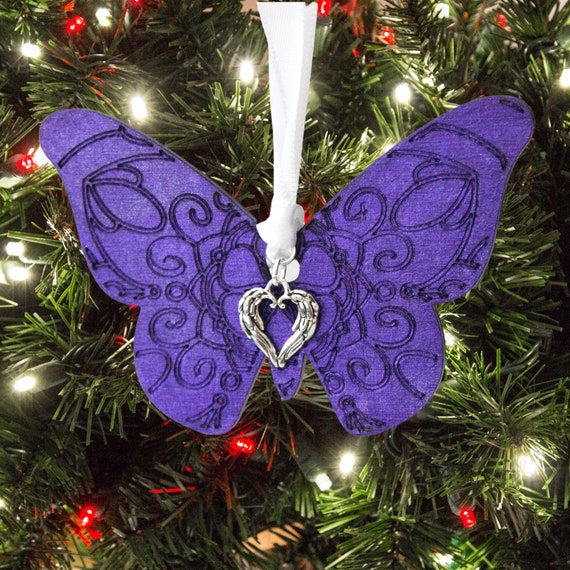 3 Pieces Butterfly Christmas Tree Hanging Ornament Rhinestone Butterfly  Decorations Xmas Butterfly Tree Hanging Set Butterfly Gift Keepsake  Colorful