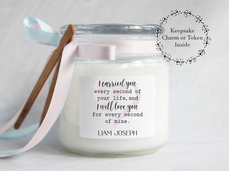 I Carried You 16 Oz Infant Loss Memorial Candle With Keepsake Etsy