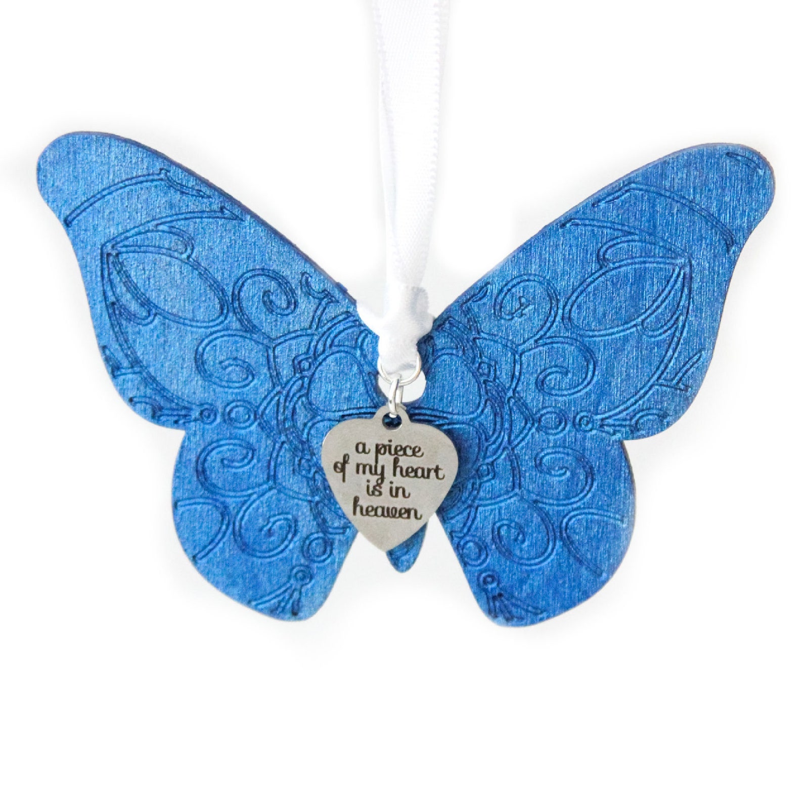 Blue Butterfly Memorial Ornament Sympathy Gift Condolence Etsy