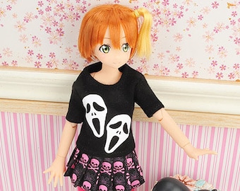 Blythe／Pullip Short Sleeves Print Tee（Mask）