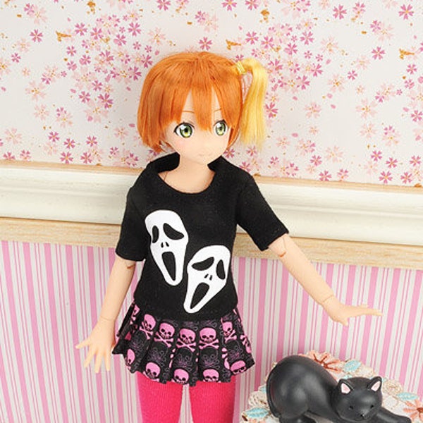 Blythe／Pullip Short Sleeves Print Tee（Mask）