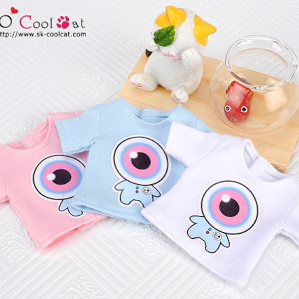 Blythe／Pullip Short Sleeves Print Tee（Eyeball Baby）