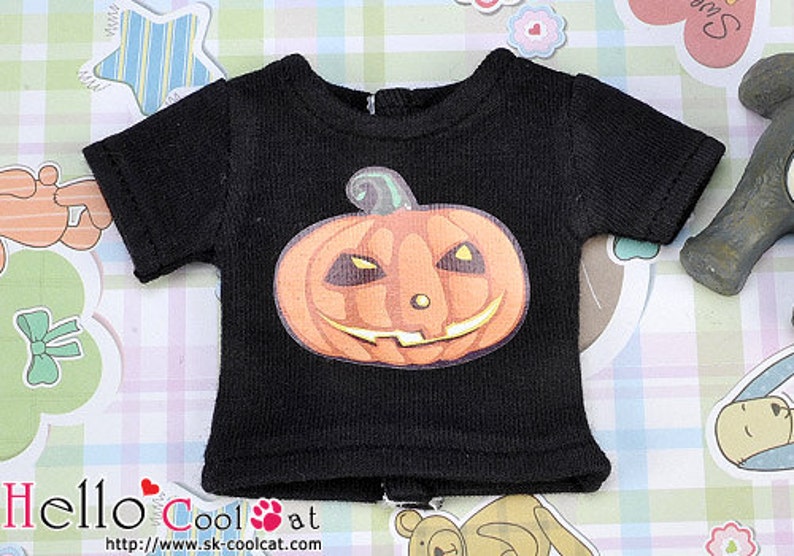 BlythePullip Short Sleeves Print Tee PR-80N Pumpkin