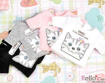 Blythe／Pullip Doll Short Sleeves Print Tee（So Cute）