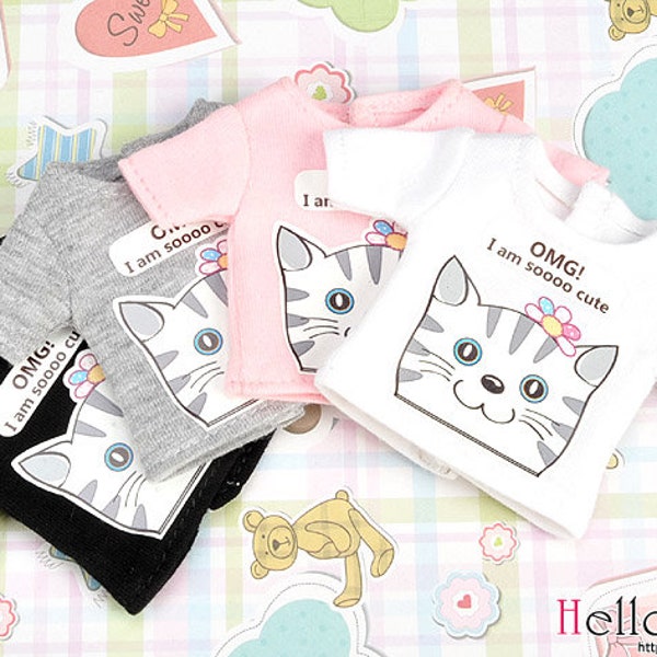 Blythe／Pullip Doll Short Sleeves Print Tee（So Cute）