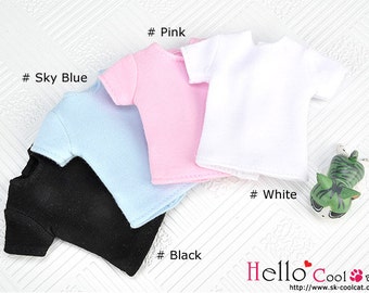 Value Pack。Blythe Pullip Doll Simple Short Sleeves Slim Fit T-shirt