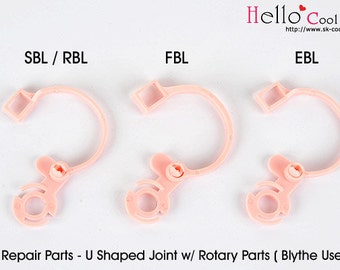 U Shape Joint with Rotary Part # Baby Pink  (For Blythe Use)