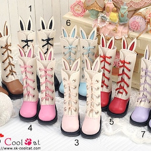 Blythe Pullip Doll Cute Bunny Ears 5 Hole Boots【25-Series】