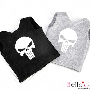 Taeyang Doll Sleeveless Print Tee Tank Top（Skull）