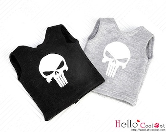 Taeyang Doll Sleeveless Print Tee Tank Top（Skull）