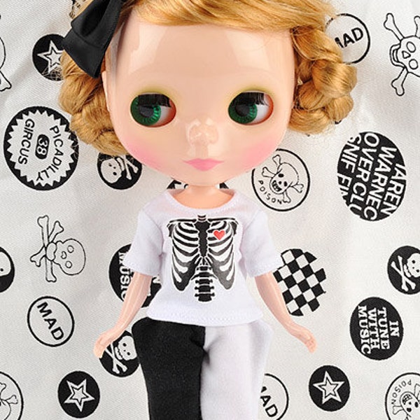 Blythe／Pullip Short Sleeves Print Tee（X-ray）