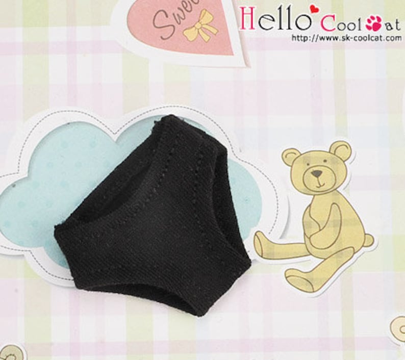 Blythe/Azone Doll Simple Underwear B1．Black