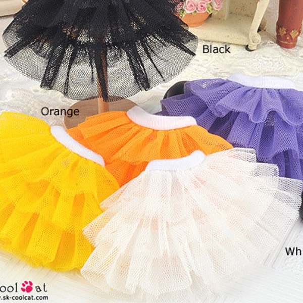 Blythe／Pullip Doll Tulle Cake Mini Skirt (3 Layers)