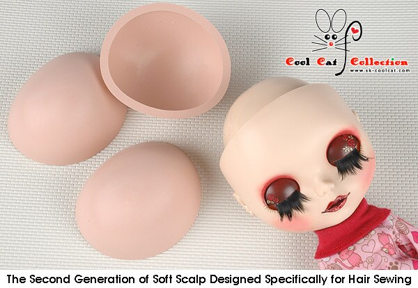 Value Pack。II Blythe Soft Rubber Scalp X 4 pcs / DIY / For Hair Sewing