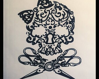 hair stylist skull etsy