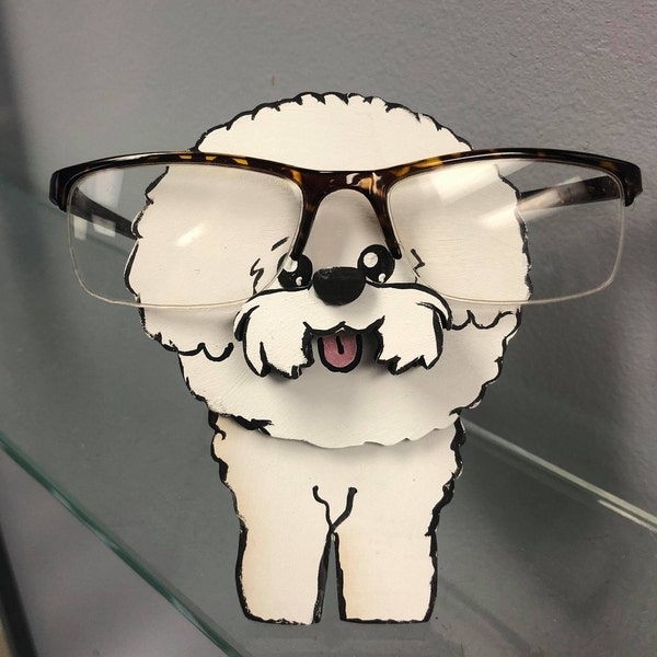 Bichon Eyeglass Holder, stand