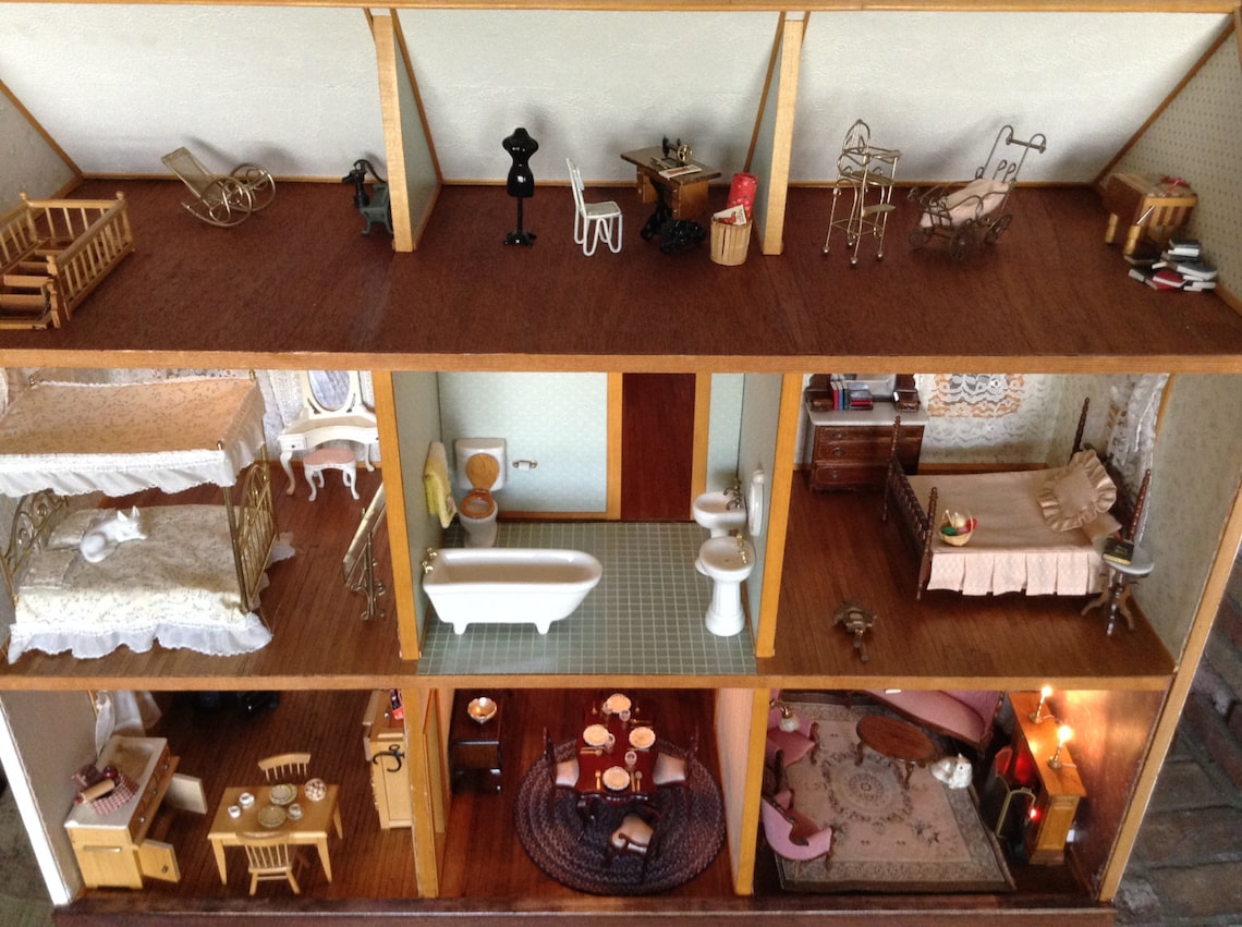 Wooden Doll House for Sale Dollhouse Furniture LOCAL PICK UP Etsy