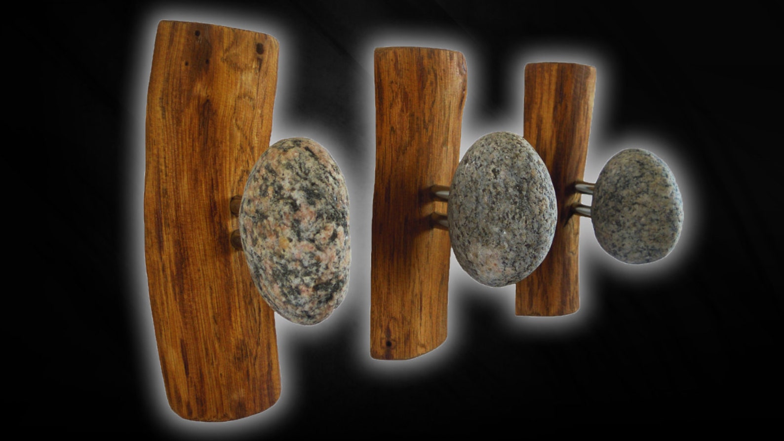 3 pcs Stone Hooks hanger Coat Rack with ROCKSSTONES. Etsy