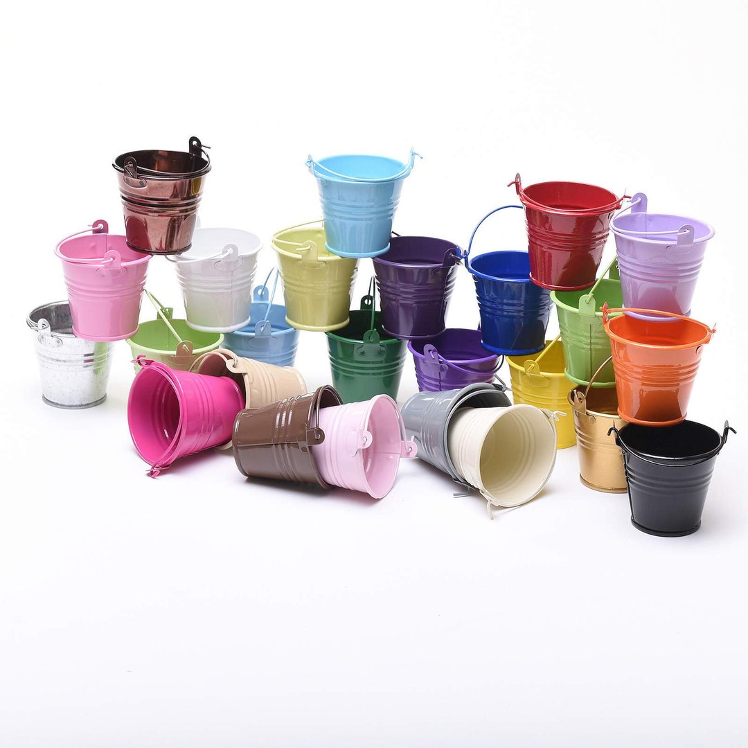 12.5cm HIGH Metal Tin Buckets & Pots Etsy