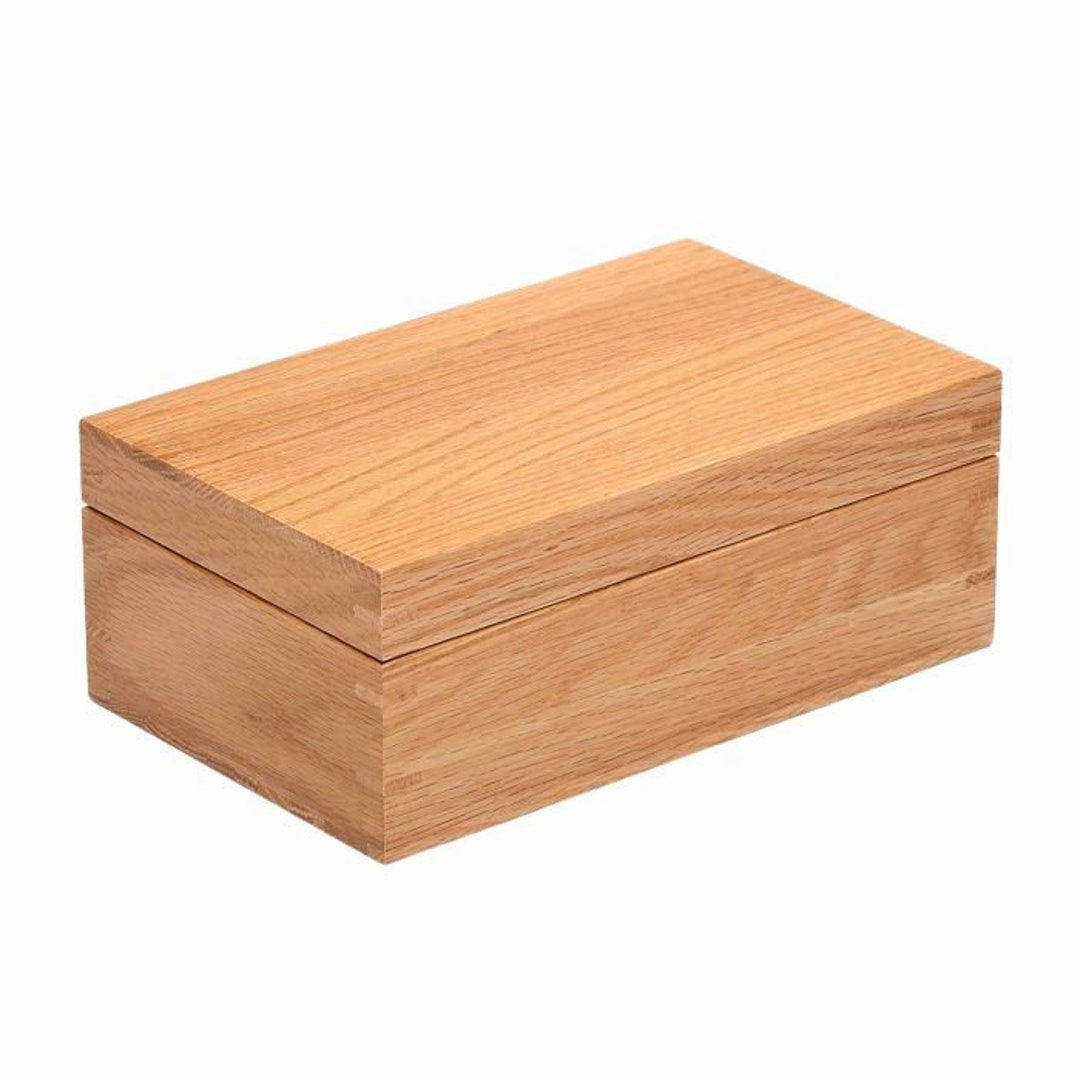 21cm Rectangular Solid Oak Box With Lift-off Lid - Etsy