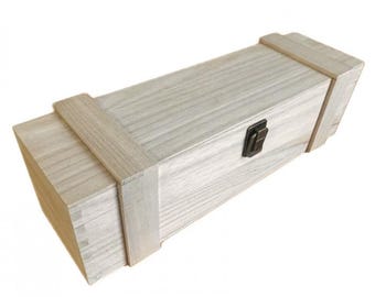35cm Wooden Wine Presentation or Gift Box with Decorative Straps