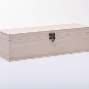 Plain Wooden Hinged Wine Box WBM1661