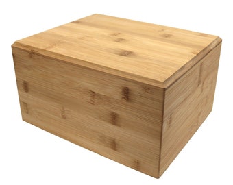 28cm Solid Rectangular Bamboo Urn / Casket