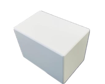 Luxury White Painted Solid Wooden Rectangular Urn / Casket 14cm (Small - Size 1)