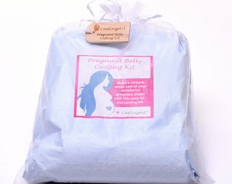 DELUXE Pregnant Belly Casting Kit with Muslin Bag & Wooden Tag