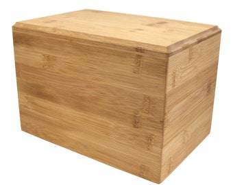 24cm Solid Rectangular Bamboo Urn / Casket