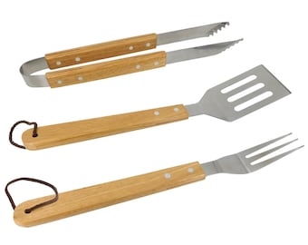BBQ Tools With Wooden Handles