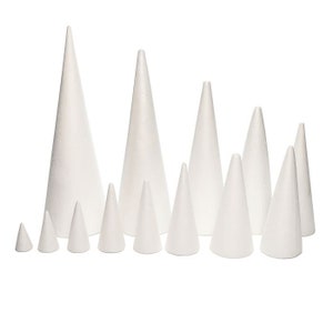 White Foam Cone, 6 PCS Unfinished White Foam Christmas Tree for Diy Crafts,  Xmas Party Decor, Christmas Gnomes (4.33 inch/ 11 cm) : : Home