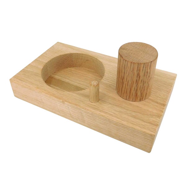 Deluxe Solid Oak Coin, Ring, Watch Holder (wooden products)