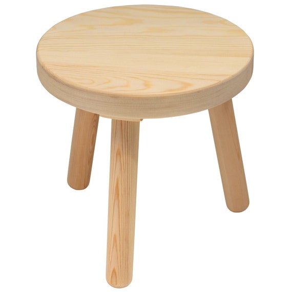 Small round wooden stool discount