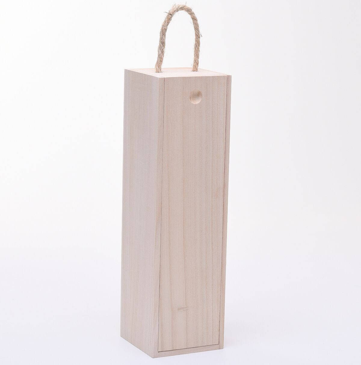 Plain Wooden Wine Box With Sliding Lid and Rope WBM1663 Etsy UK